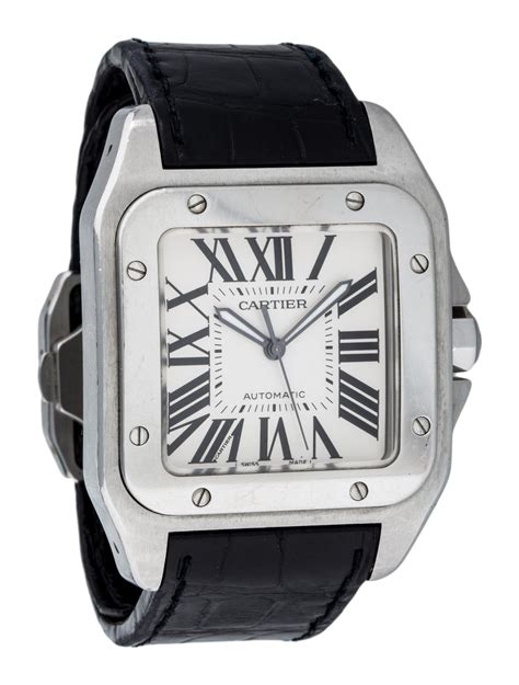 santos de cartier leather strap|cartier santos leather strap price.